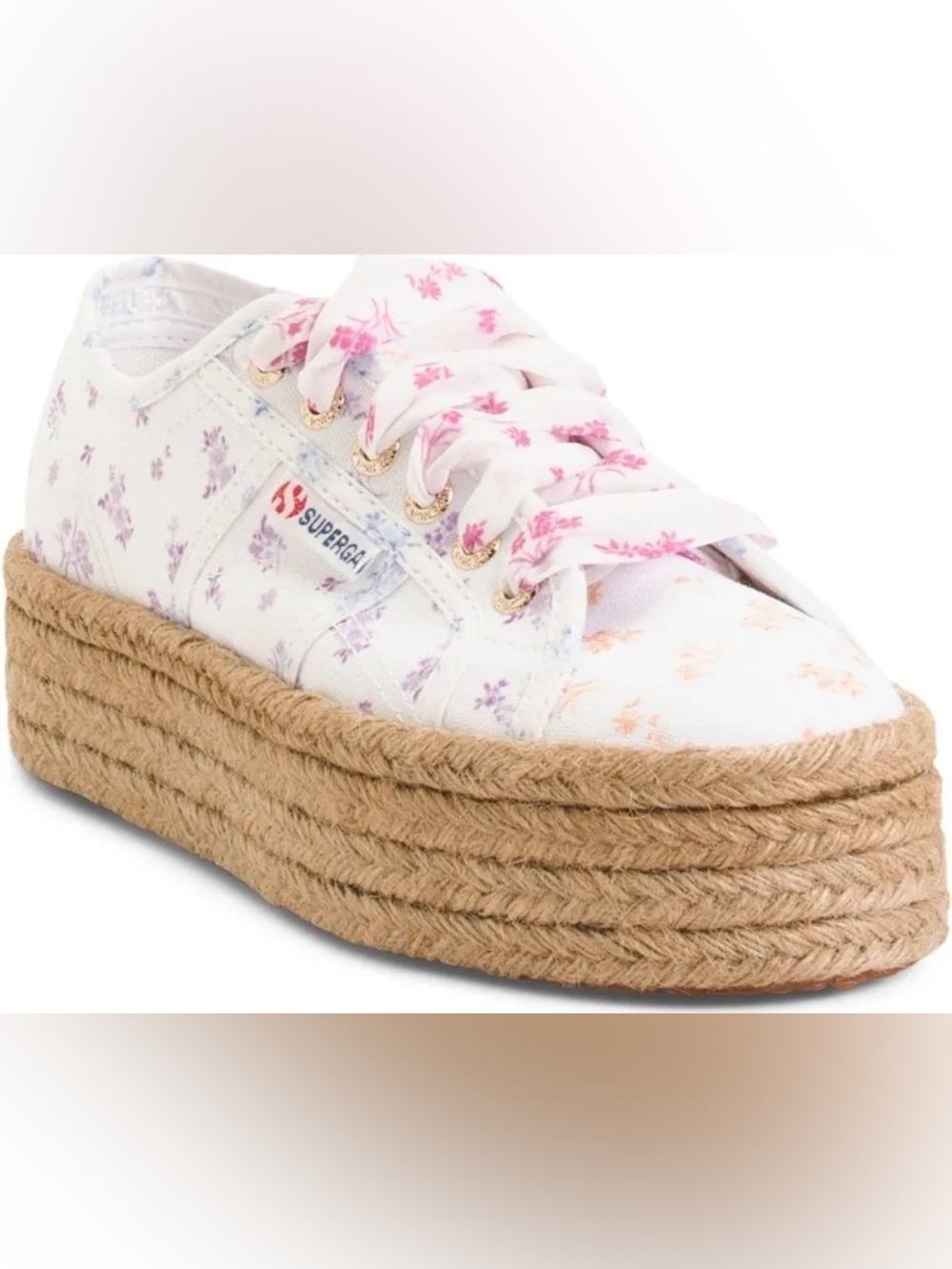 Superga 2790 Rope Flower Print Platform Sneaker NWT